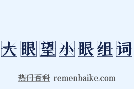 大眼望小眼组词是什么意思的图片